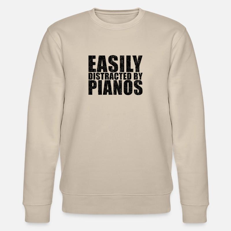 Pianist Geschenk - Stanley/Stella Unisex Bio-Sweatshirt CHANGER  - Beige