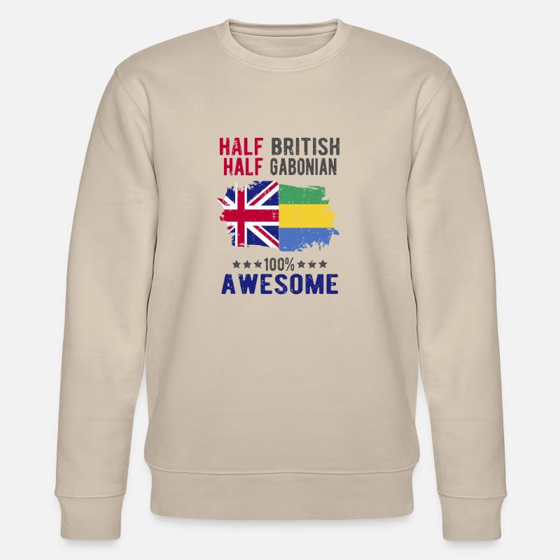 Half British Half Gabonese - Stanley/Stella CHANGER Unisex Organic Sweatshirt - beige