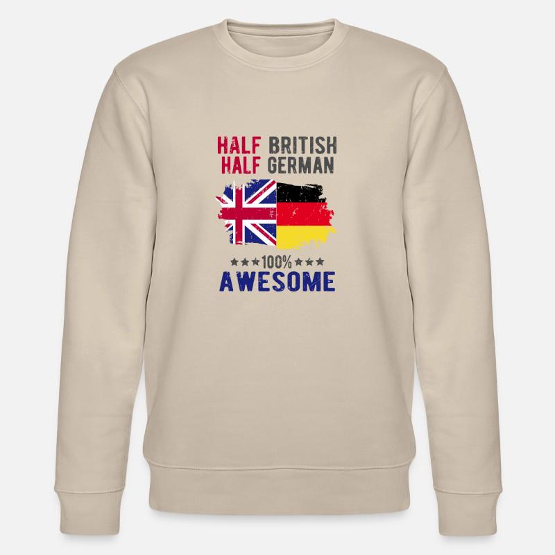 Halb Brite Halb Deutscher - Stanley/Stella Unisex Bio-Sweatshirt CHANGER  - Beige