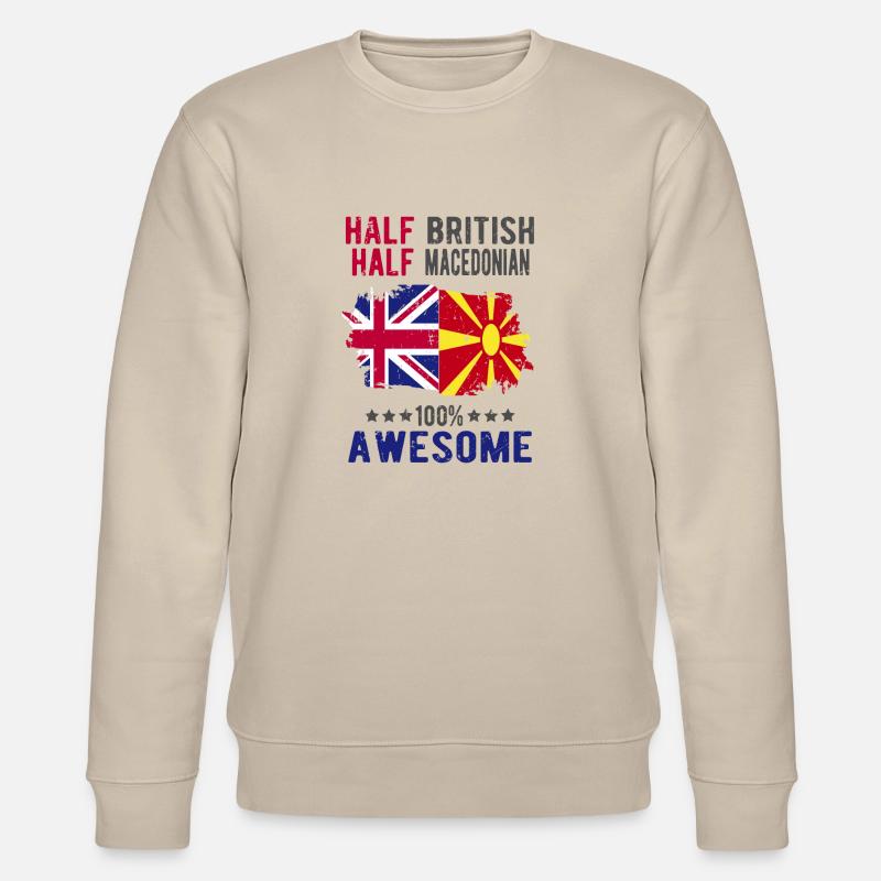 Moitié britannique moitié macédonien - Sweat bio CHANGER Stanley/Stella Unisexe - beige