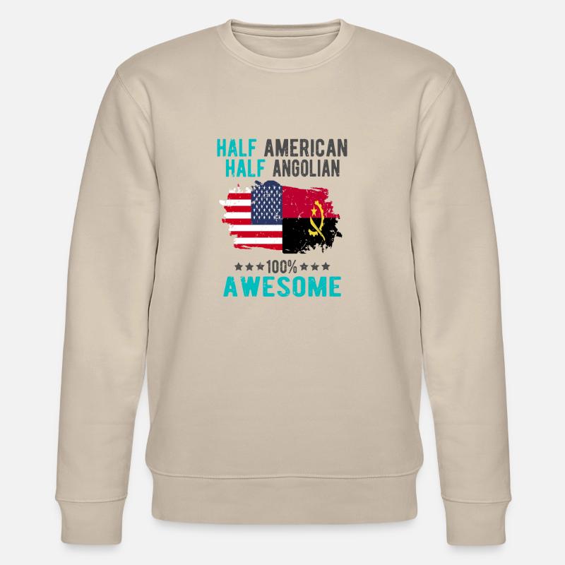 Half American Half Angolan - Stanley/Stella CHANGER Unisex Organic Sweatshirt - beige