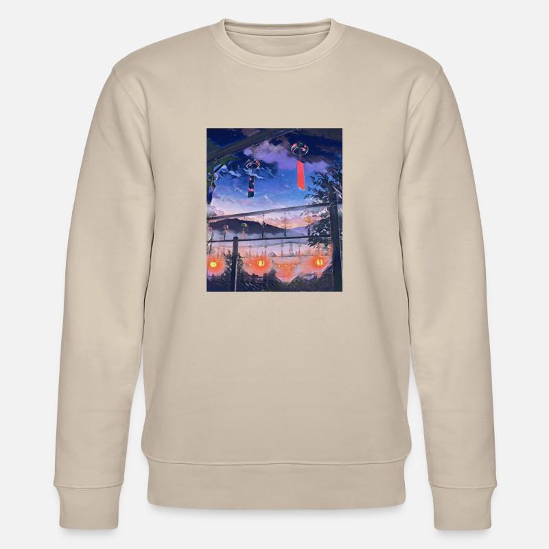 Die Berge Japans - Stanley/Stella Unisex Bio-Sweatshirt CHANGER  - Beige