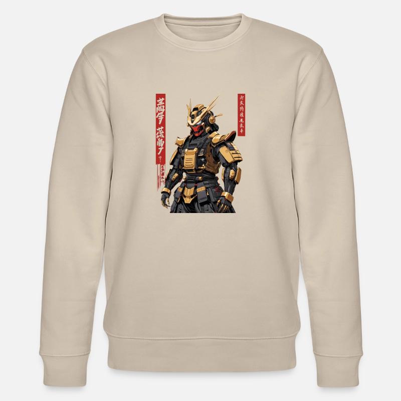 Samurai Robot - Stanley/Stella CHANGER Unisex Organic Sweatshirt - beige