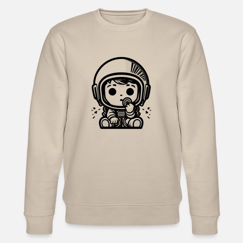 Abenteuer mit Helm - Stanley/Stella Unisex Bio-Sweatshirt CHANGER  - Beige