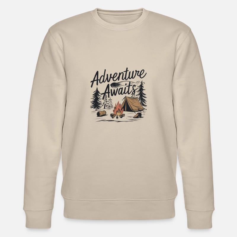 DAS ABENTEUER WARTET AUF SIE - Stanley/Stella Unisex Bio-Sweatshirt CHANGER  - Beige