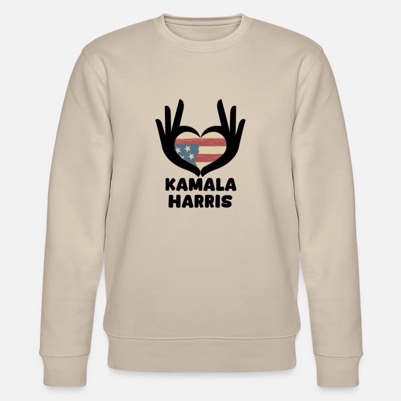 Kamala Harris Coeur Main - Sweat bio CHANGER Stanley/Stella Unisexe - beige