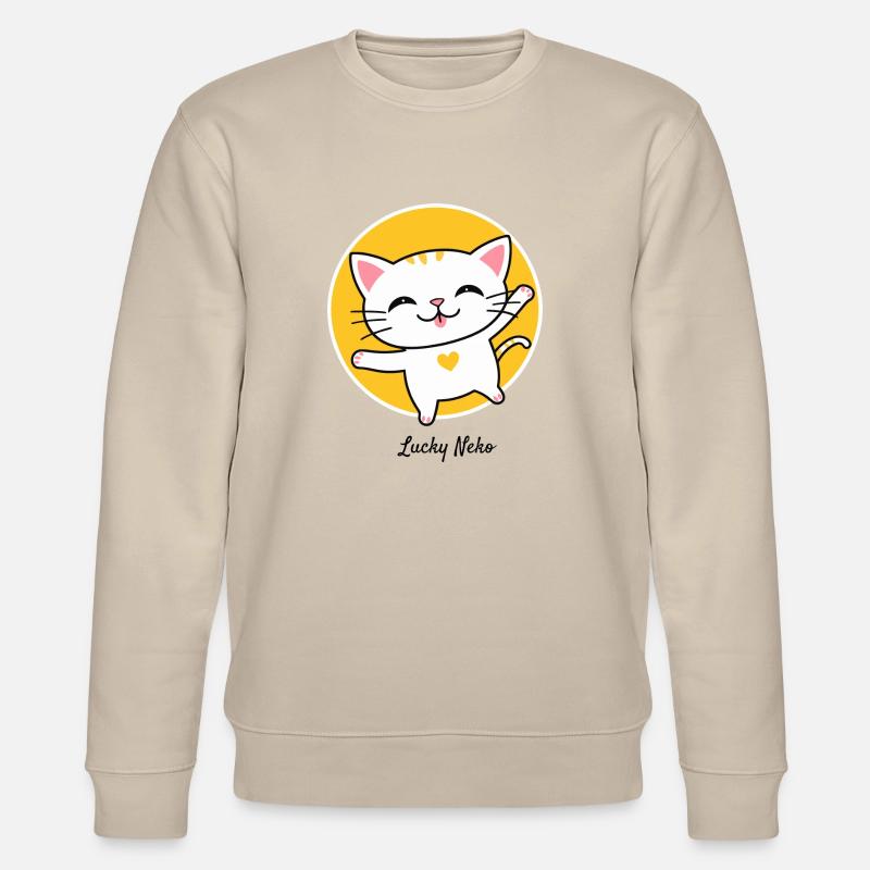 Lucky Neko - Stanley/Stella Unisex Bio-Sweatshirt CHANGER  - Beige