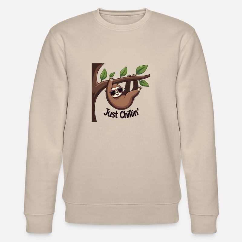 LUSTIGER SLOTH - Stanley/Stella Unisex Bio-Sweatshirt CHANGER  - Beige