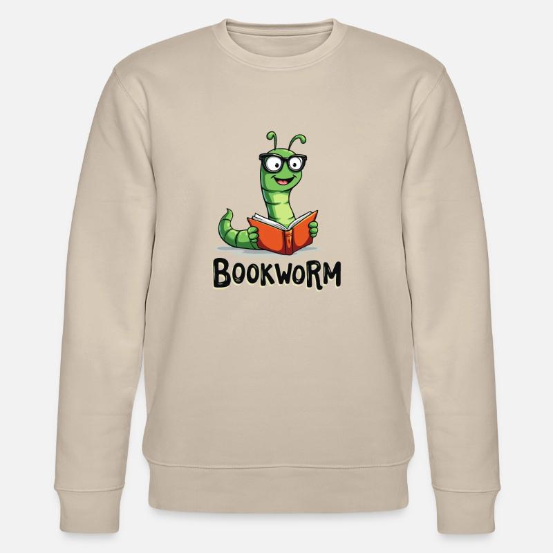 BÜCHERWURM - Stanley/Stella Unisex Bio-Sweatshirt CHANGER - Beige