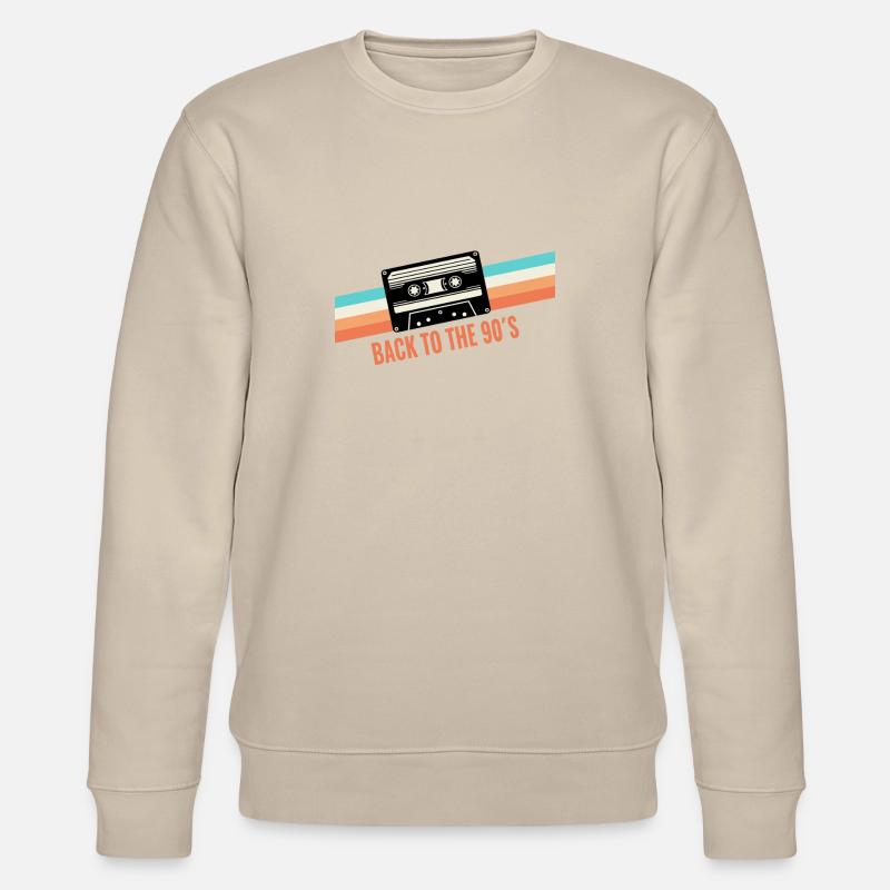 90s Cassette Gift - Stanley/Stella CHANGER Unisex Organic Sweatshirt - beige