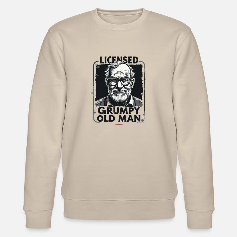 GRUMPY OLDMAN - Stanley/Stella CHANGER Unisex Organic Sweatshirt - beige
