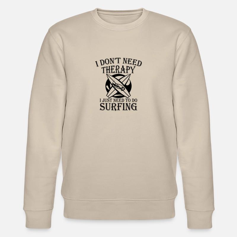 Surfen Surfboard Wasser - Stanley/Stella Unisex Bio-Sweatshirt CHANGER  - Beige