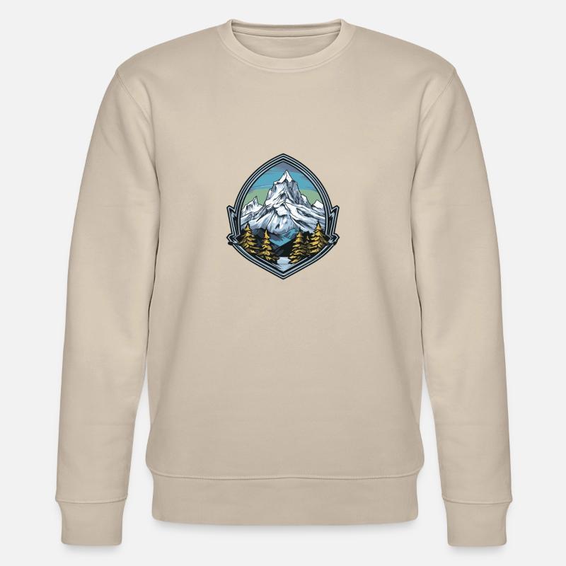 Berge Gebirge - Stanley/Stella Unisex Bio-Sweatshirt CHANGER  - Beige
