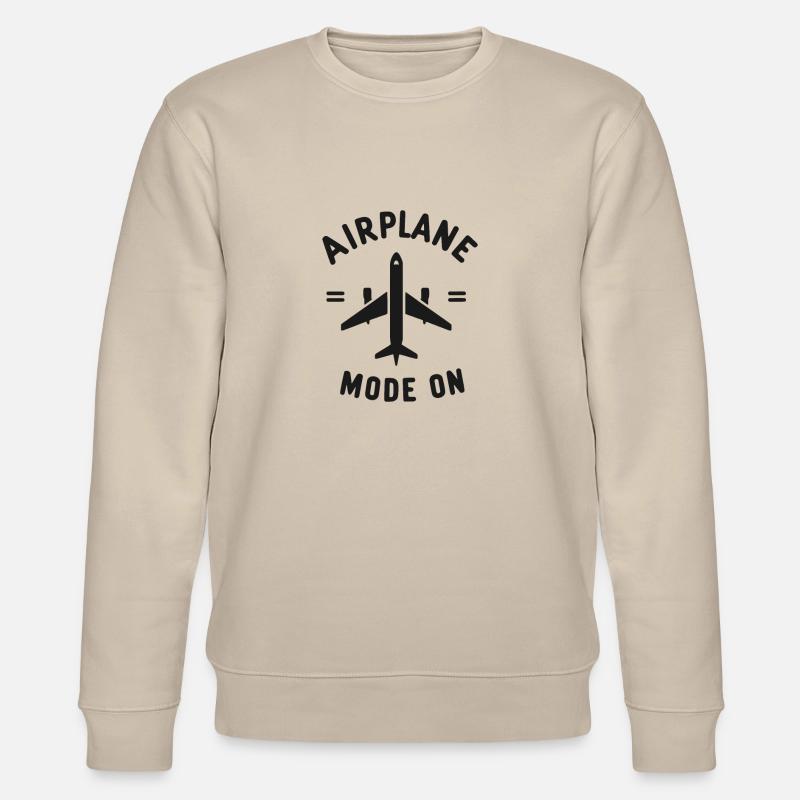 Mode avion activé - Sweat bio CHANGER Stanley/Stella Unisexe - beige