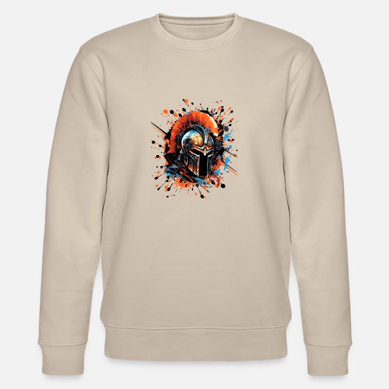 Spartaner Helm Symbol - Stanley/Stella Unisex Bio-Sweatshirt CHANGER  - Beige