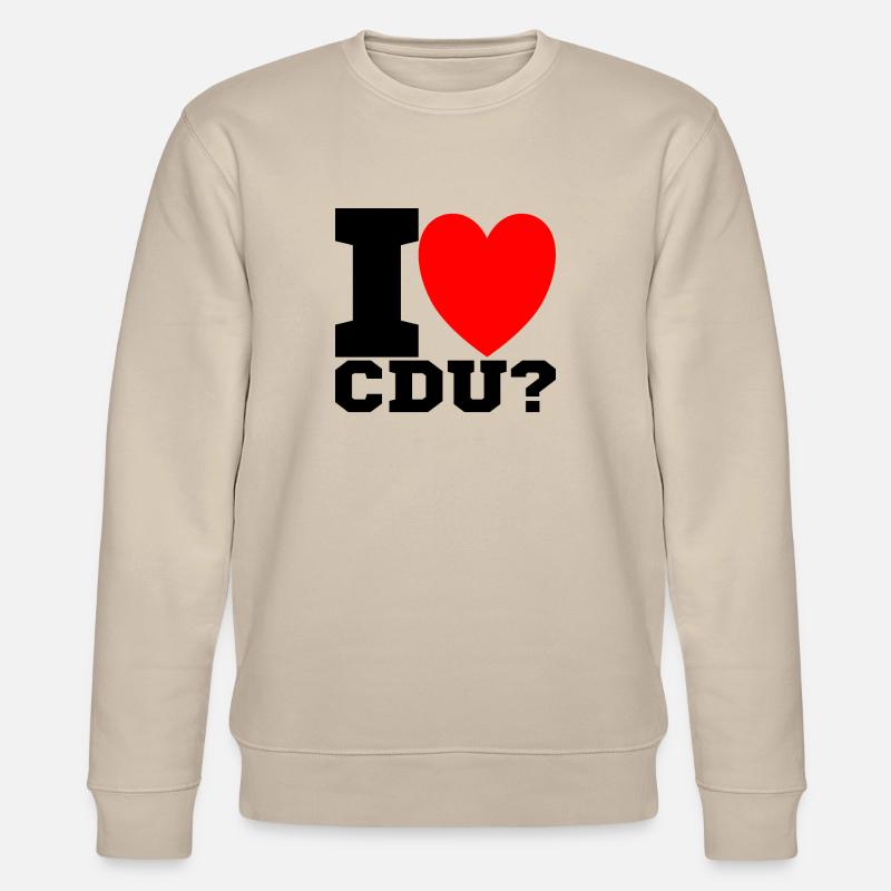 I love CDU - Stanley/Stella Unisex Bio-Sweatshirt CHANGER  - Beige
