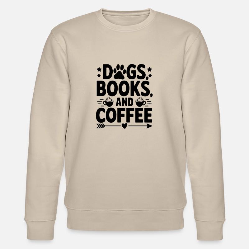 Hundebuch und Kaffee - Stanley/Stella Unisex Bio-Sweatshirt CHANGER  - Beige