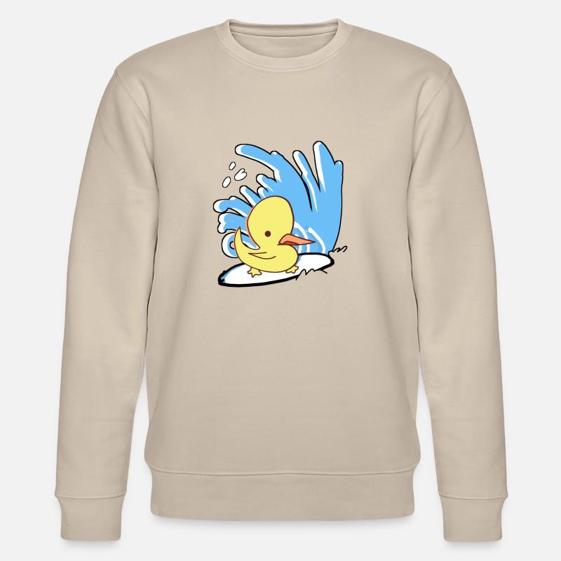Surfin'Duck - Stanley/Stella Unisex Bio-Sweatshirt CHANGER  - Beige