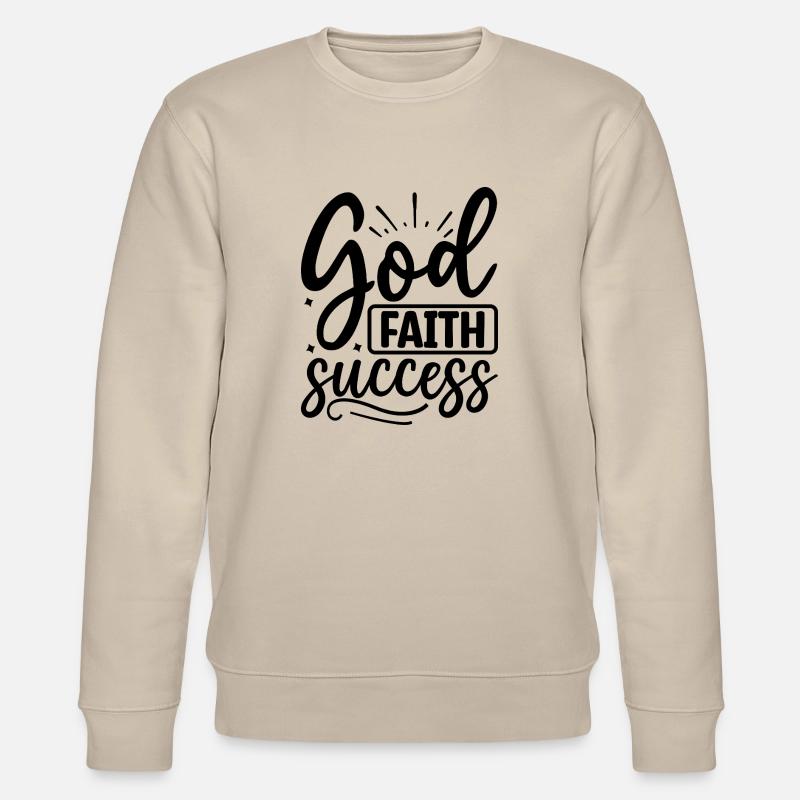 Gott. Glaube. Erfolg - Stanley/Stella Unisex Bio-Sweatshirt CHANGER  - Beige