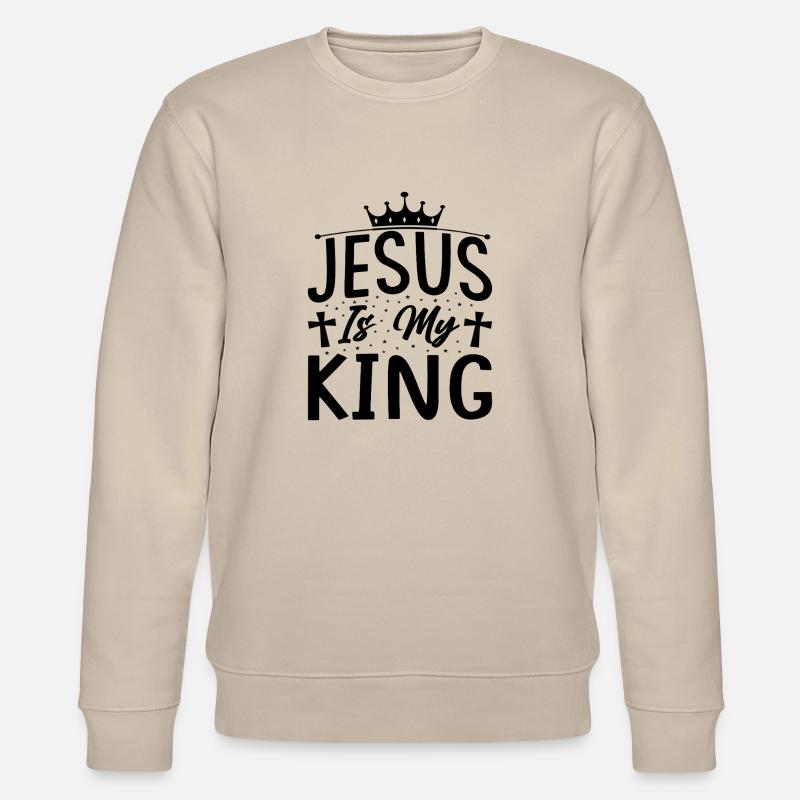 Jésus est mon Roi - Sweat bio CHANGER Stanley/Stella Unisexe - beige