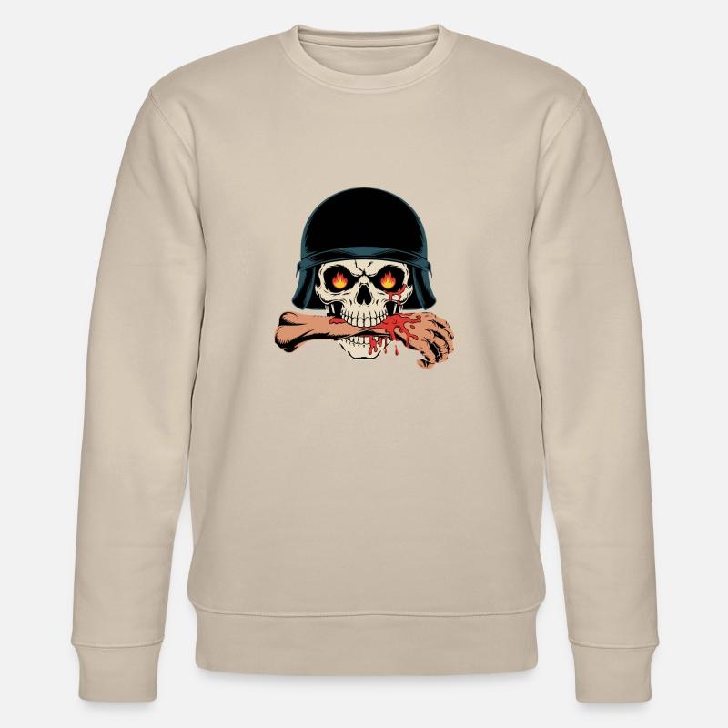 SCHÄDEL - Stanley/Stella Unisex Bio-Sweatshirt CHANGER  - Beige
