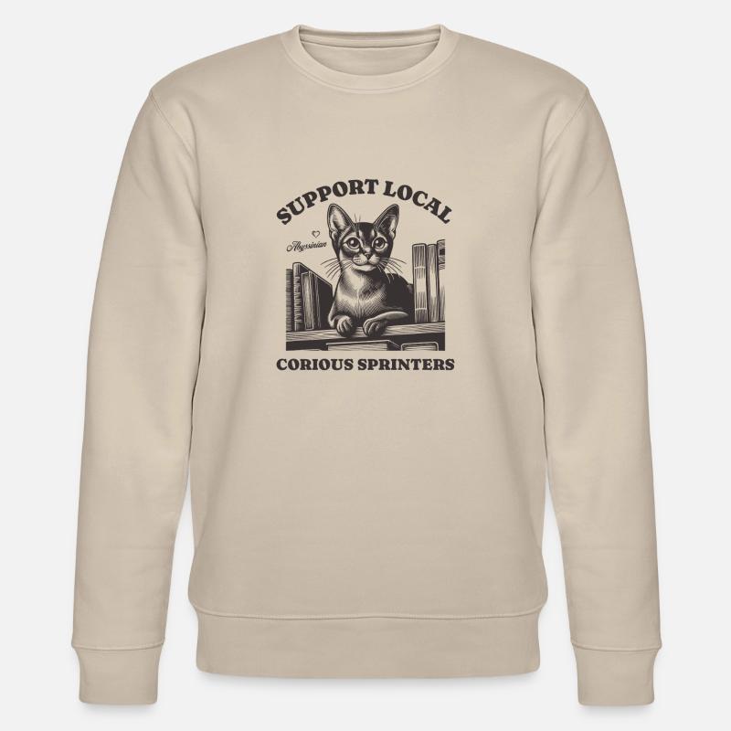 Katze Support Local Abyssinian - Stanley/Stella Unisex Bio-Sweatshirt CHANGER  - Beige