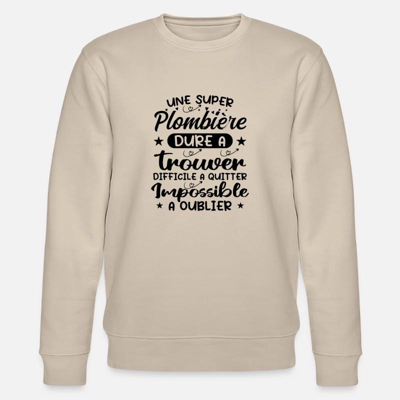 Ein Super-Klempner - Klempner-Geschenk - Stanley/Stella Unisex Bio-Sweatshirt CHANGER  - Beige