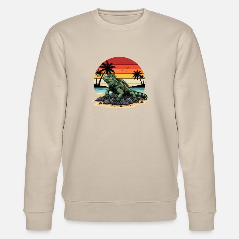 Îles Galápagos Iguane marin - Sweat bio CHANGER Stanley/Stella Unisexe - beige