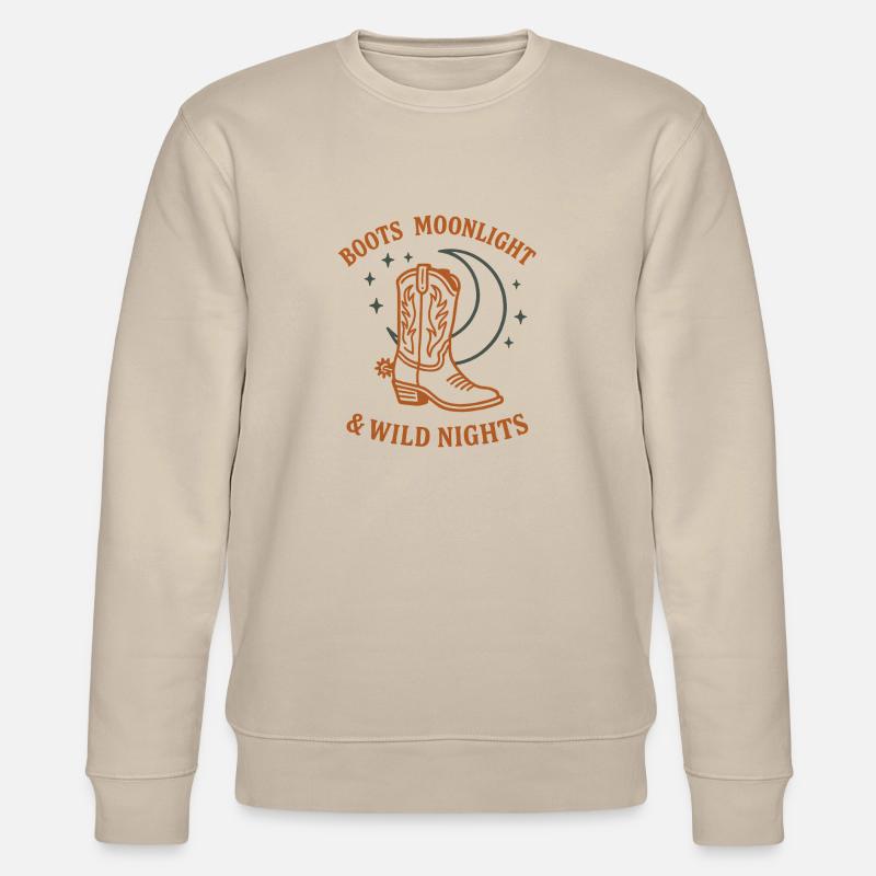 Boots, Moonlight & Wild Nights - Stanley/Stella Unisex Bio-Sweatshirt CHANGER  - Beige