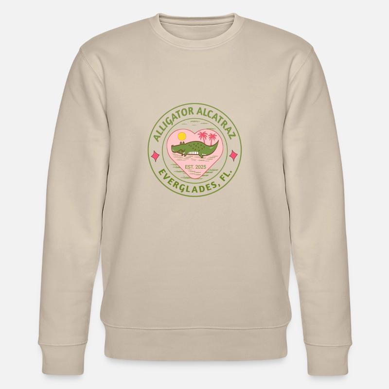 alcatraz alligator süss - Stanley/Stella Unisex Bio-Sweatshirt CHANGER  - Beige