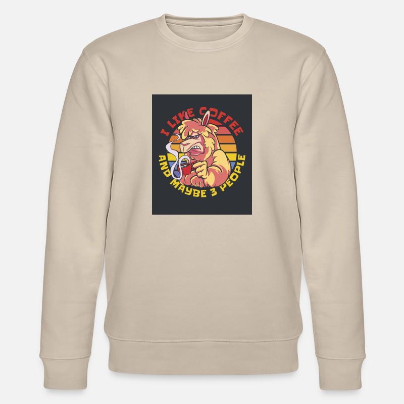 16992 GrumpyAlpacaTshirt PR - Sweat bio CHANGER Stanley/Stella Unisexe - beige