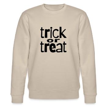 Trick Or Treat, Halloween, Fête d’Halloween - Sweat bio CHANGER Stanley/Stella Unisexe - beige - Devant - Nik (191cm) & Marisol (170cm)