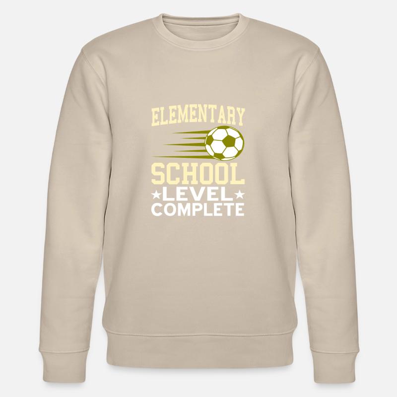 Funny Elementary Completed Soccer Vibe - Stanley/Stella Unisex Bio-Sweatshirt CHANGER  - Beige