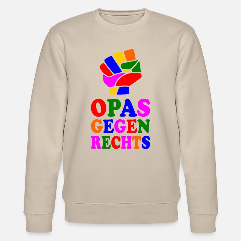 Opas gegen rechts - Stanley/Stella Unisex Bio-Sweatshirt CHANGER - Beige
