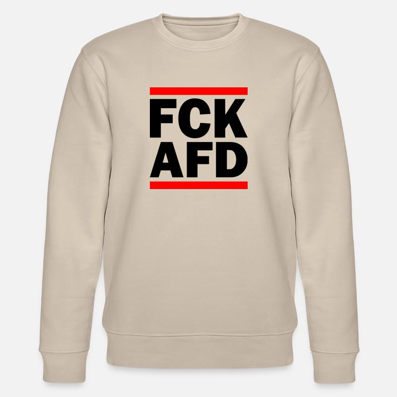 Fck afd - Stanley/Stella Unisex Bio-Sweatshirt CHANGER  - Beige