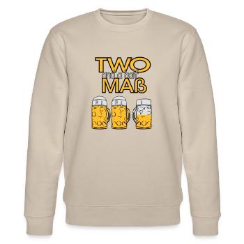Two and a half Maß - Bier! - Stanley/Stella Unisex Bio-Sweatshirt CHANGER  - Beige - Vorne - Nik (191cm) & Marisol (170cm)