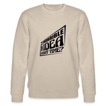 Thats a horrible Idea - Stanley/Stella CHANGER Unisex Organic Sweatshirt - beige - Front - Nik (191cm) & Marisol (170cm)