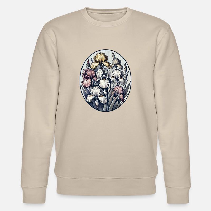 Schwertlilien - Stanley/Stella Unisex Bio-Sweatshirt CHANGER  - Beige