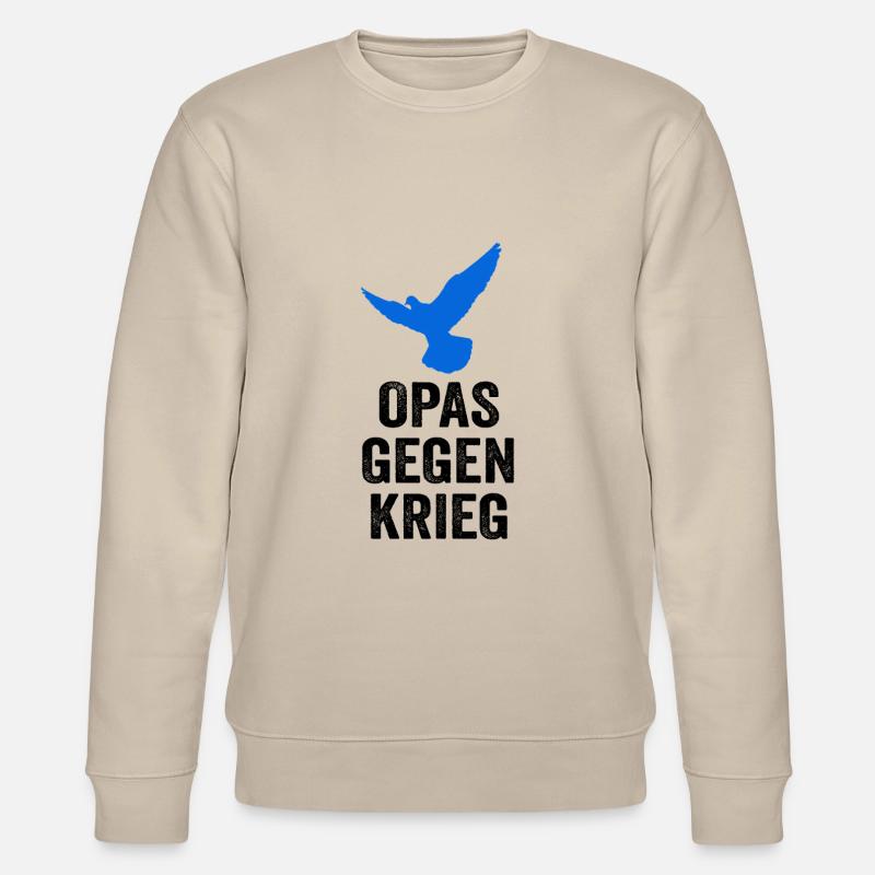 Opas gegen Krieg - Stanley/Stella Unisex Bio-Sweatshirt CHANGER  - Beige