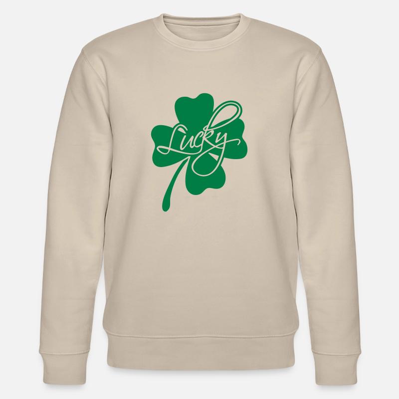Lucky Shamrock - Stanley/Stella Unisex Bio-Sweatshirt CHANGER  - Beige