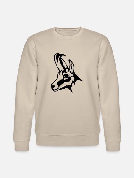 chamois wild animal 1102 - Stanley/Stella CHANGER Unisex Organic Sweatshirt - beige