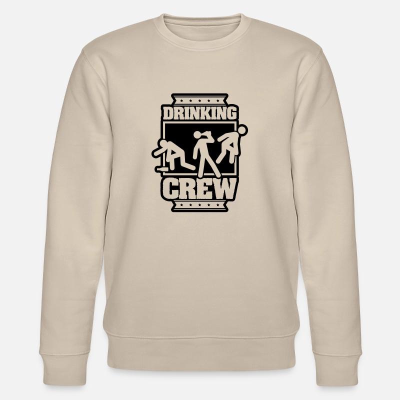 drinking_crew_fr1 - Stanley/Stella Unisex Bio-Sweatshirt CHANGER  - Beige