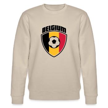 Belgien - Stanley/Stella Unisex Bio-Sweatshirt CHANGER  - Beige - Vorne - Nik (191cm) & Marisol (170cm)