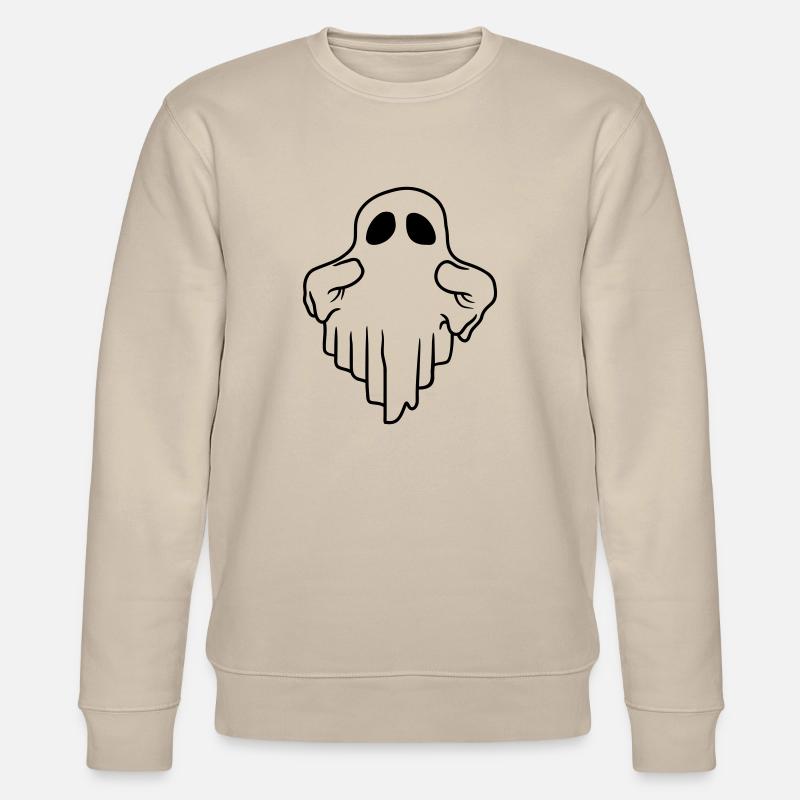 Comic lustiger schwebender Geist - Stanley/Stella Unisex Bio-Sweatshirt CHANGER  - Beige