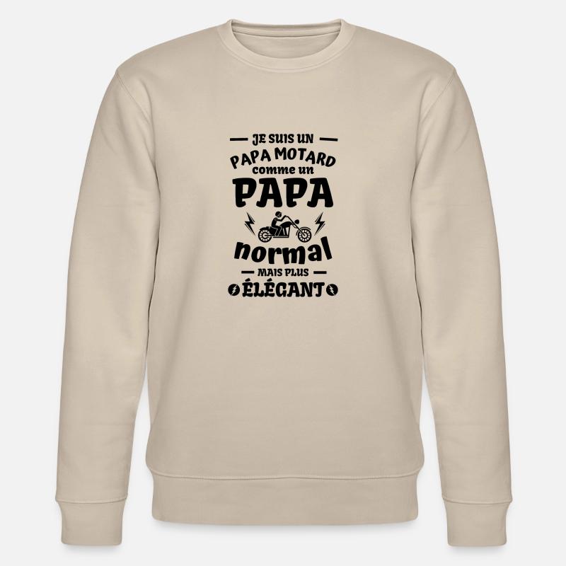 Papa motard élégant - Sweat bio CHANGER Stanley/Stella Unisexe - beige