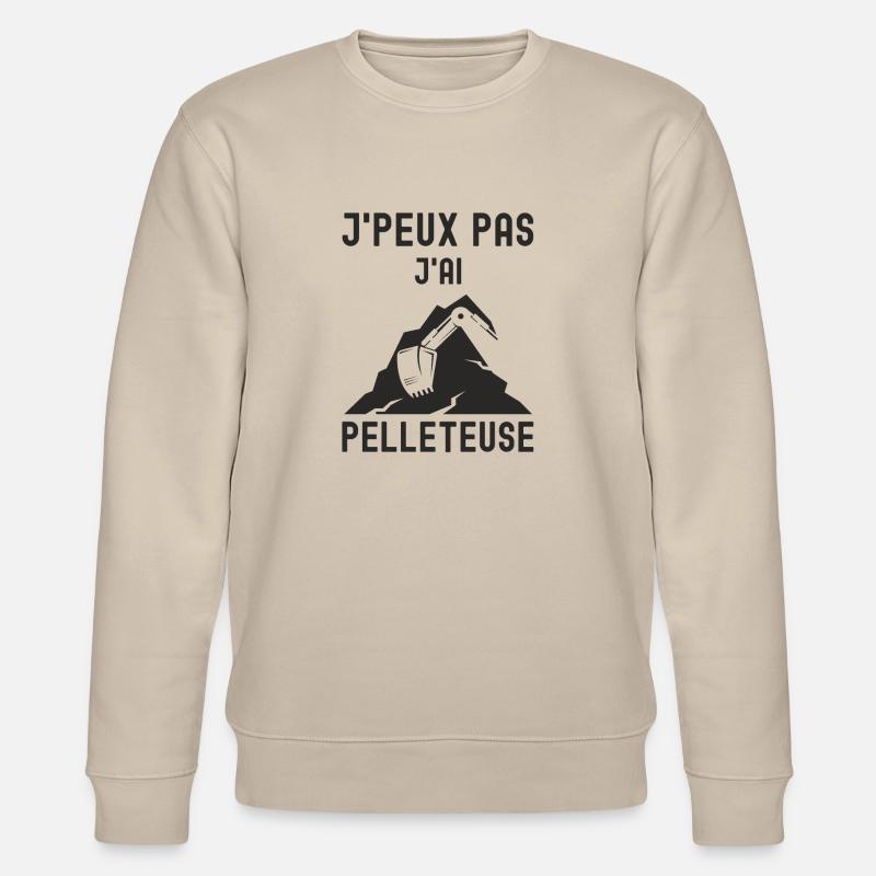 Chantier de construction pelleteuse 1 - Sweat bio CHANGER Stanley/Stella Unisexe - beige