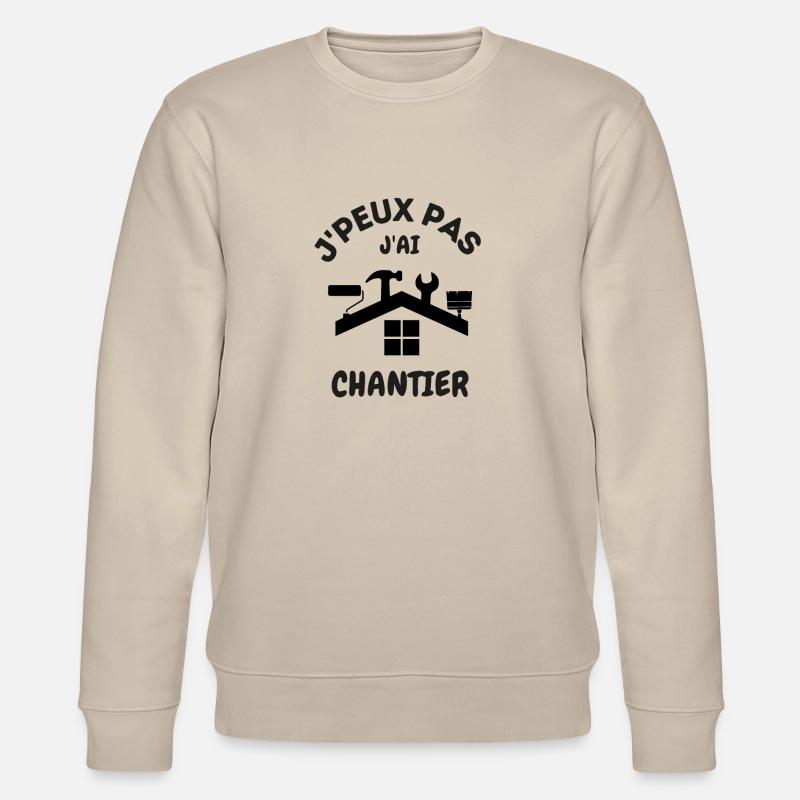 Chantier de construction 3 - Sweat bio CHANGER Stanley/Stella Unisexe - beige