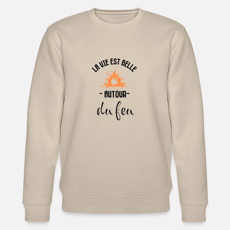 Feu de camping - Sweat bio CHANGER Stanley/Stella Unisexe - beige