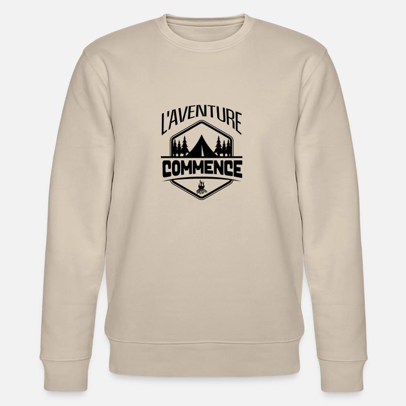 L aventure commence - Sweat bio CHANGER Stanley/Stella Unisexe - beige