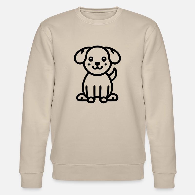 chiot mignon chien chien - Sweat bio CHANGER Stanley/Stella Unisexe - beige